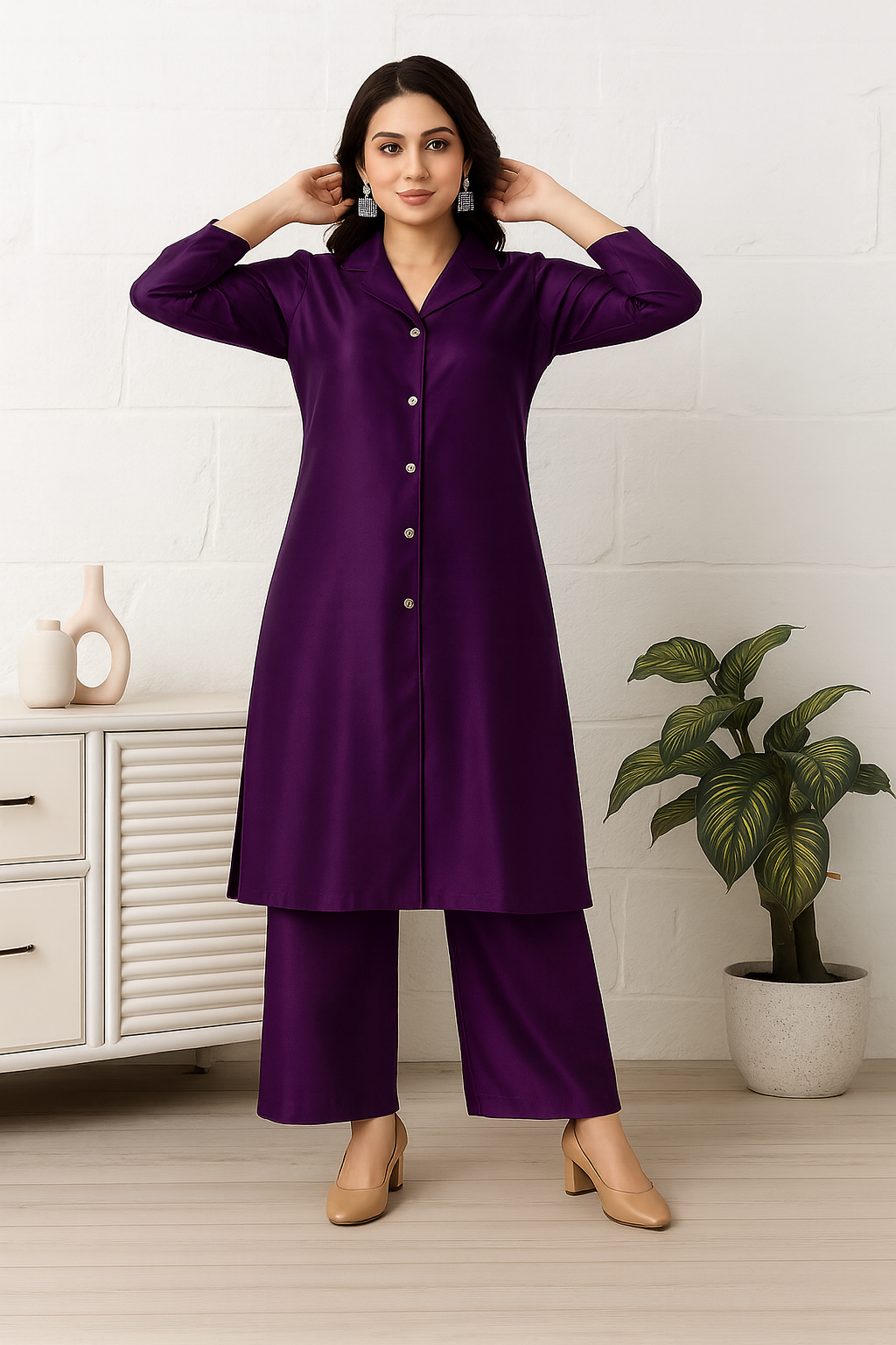 Trendy 2-Piece Cord Lounge Set