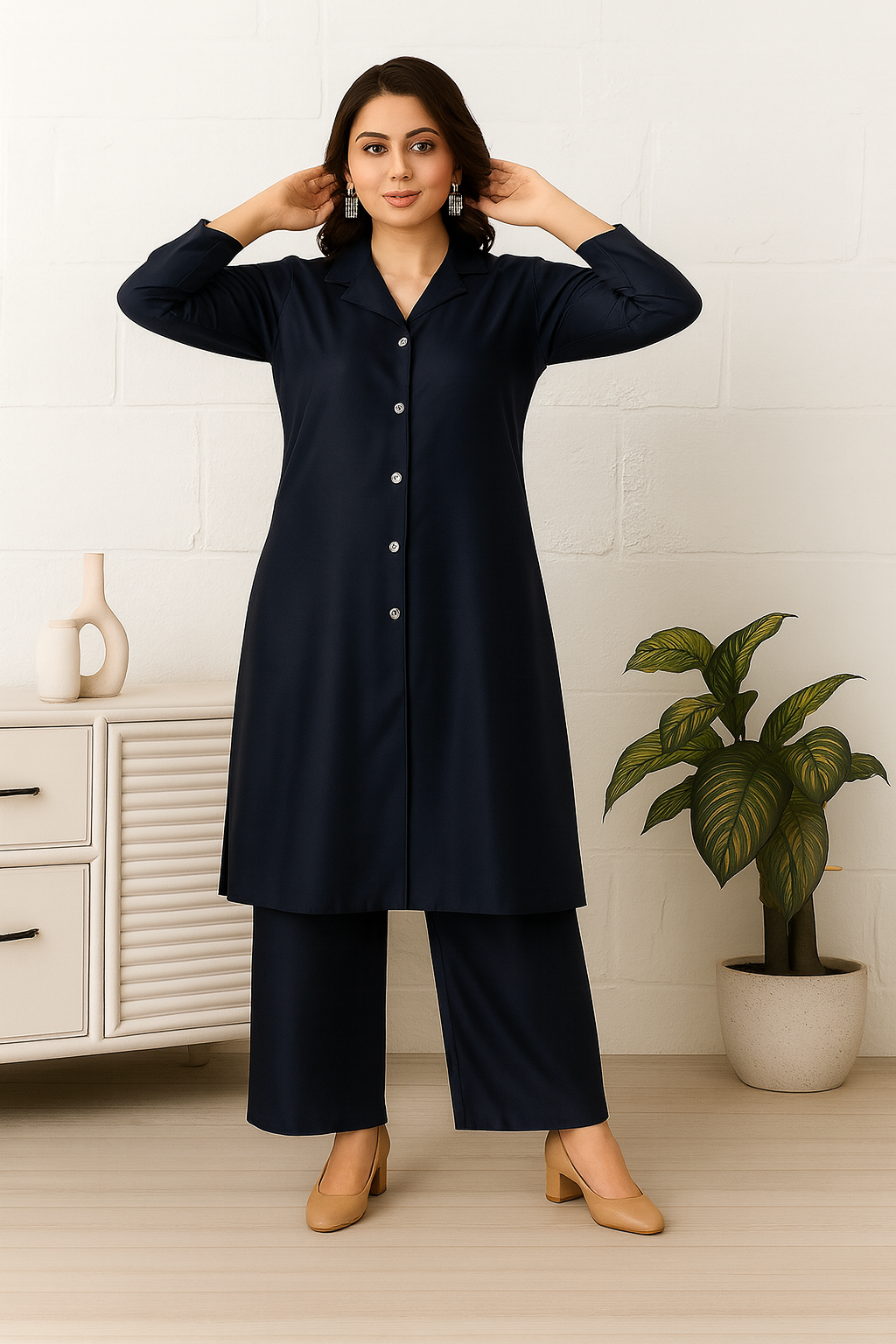 Trendy 2-Piece Cord Lounge Set