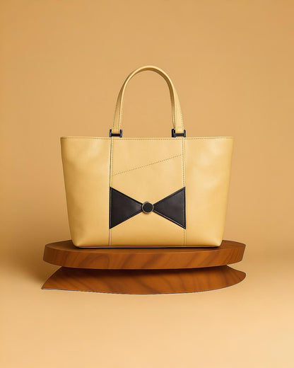 Black & Beige Genuine Pure Leather Bag – Built to Last, Styled to Impress