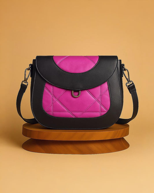 Purple & Red Classic Genuine Pure Leather Bag – Built to Last, Styled to Impress