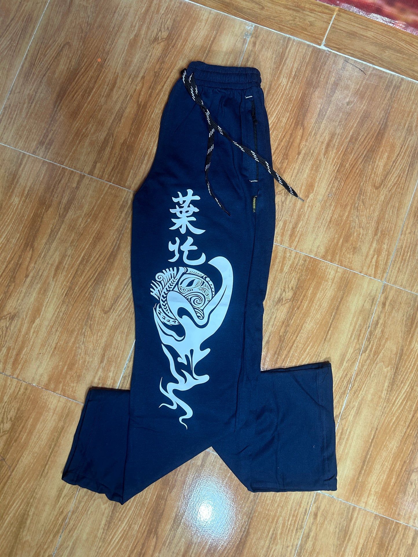 Japanese Design Printed Pure Cotton Track Pants