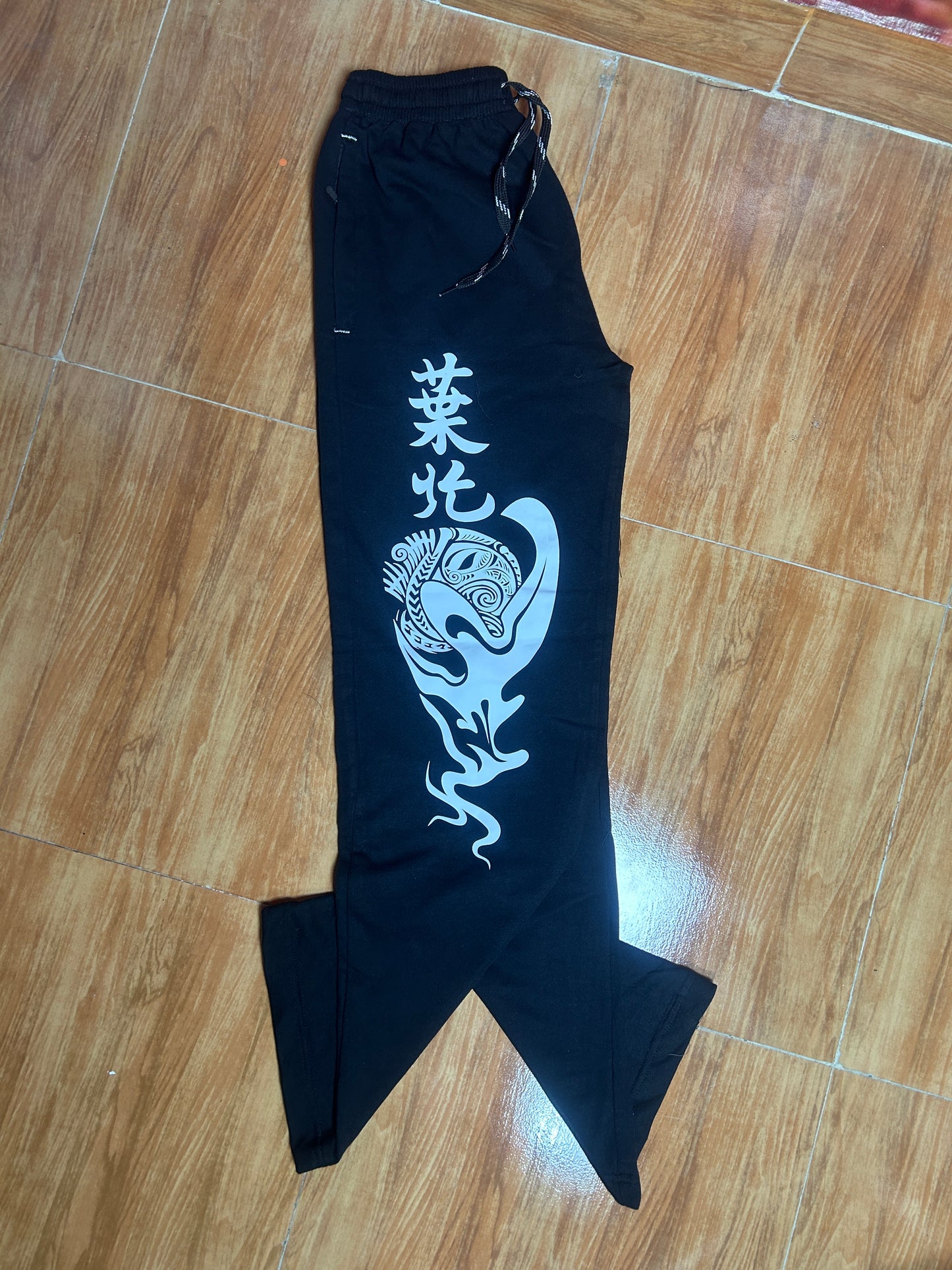 Japanese Design Printed Pure Cotton Track Pants