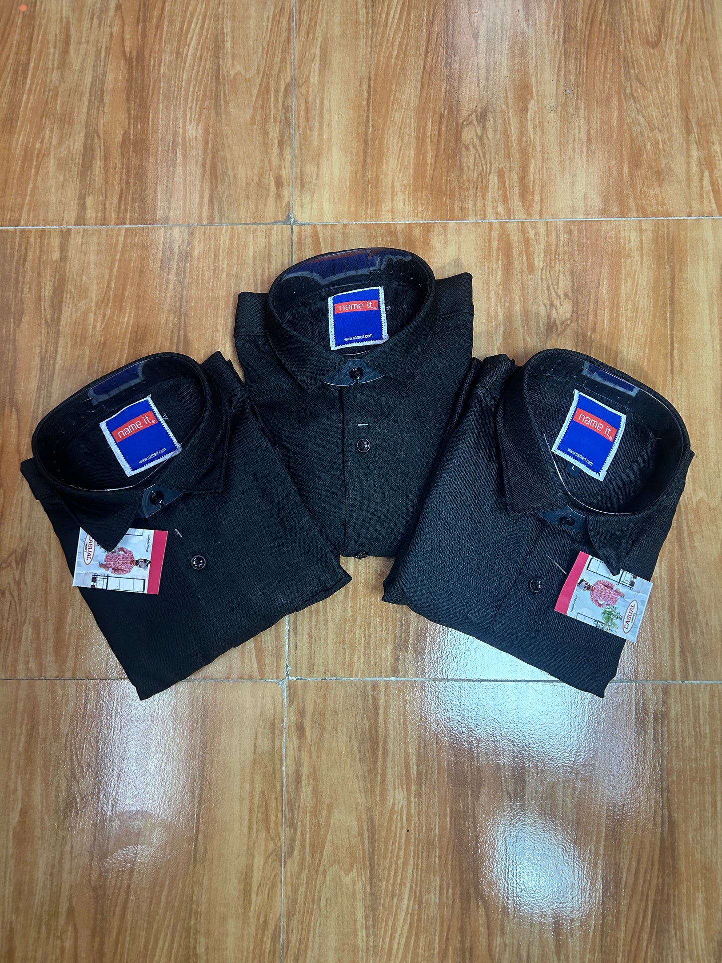 Black Korean Lenin Shirt For Men's